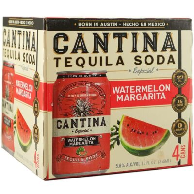 Cantina Watermelon Margarita 4pk Cans 1